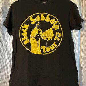 Black Sabbath Tour Men's Black T-Shirt